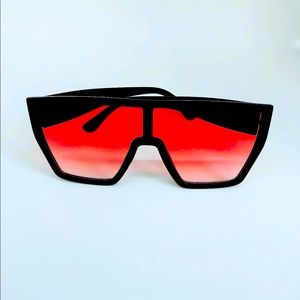 Red Tint Square Glasses